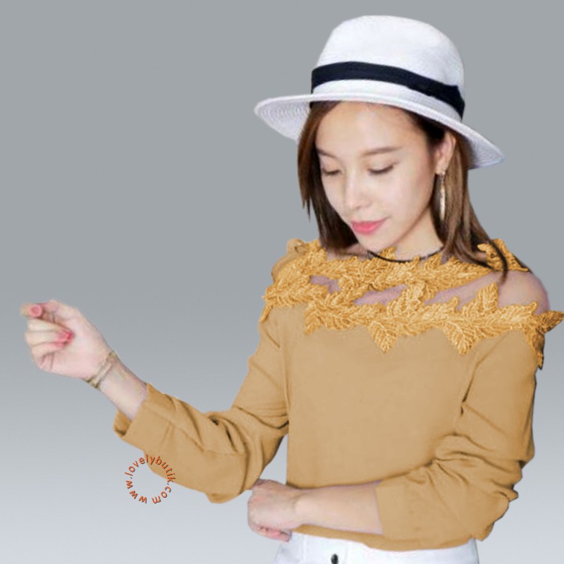 Lovelybutik Atasan Blouse Sabrina Korea Style Import