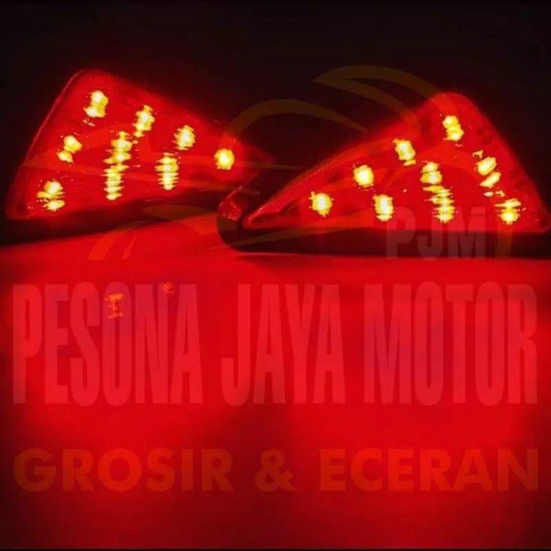 Sein Tempel Lampu Sen Tempel Segitiga Neon 2 Mode Universal R15,Cbr150r,Gsx,Ninja,R25/Ninja250