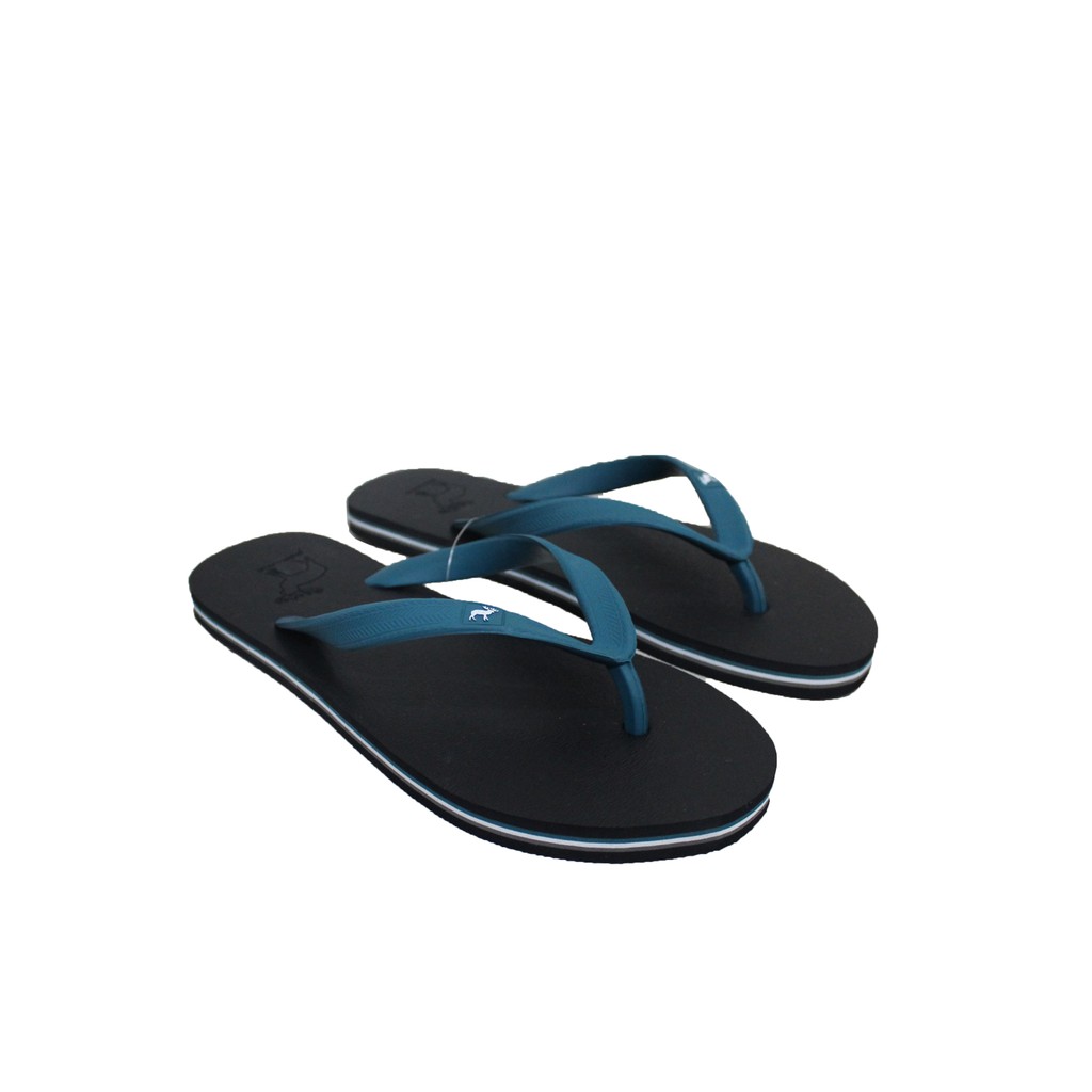 Sandal Panama Classic / Sendal Jepit Pria Hitam Hijau Tosca / Sandal Pantai M12