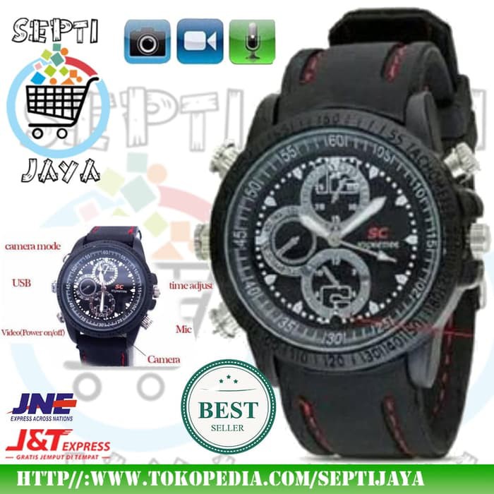 JAM TANGAN KAMERA BRANDED SPY CAMERA WATCH KAMERA PENGINTAI SPYCAM ORI
