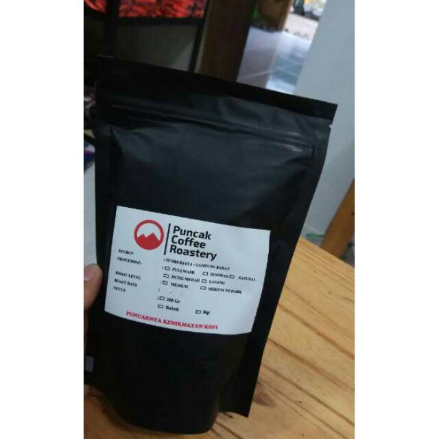 

Kopi Robusta asli Lampung barat 200gram (puncak kopi)