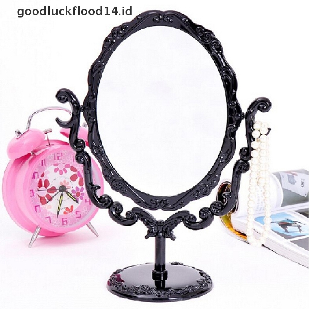 [OOID] Hot New Girl Desktop Rotatable Gothic Rose Makeup Stand Mirror Black Butterfly ID