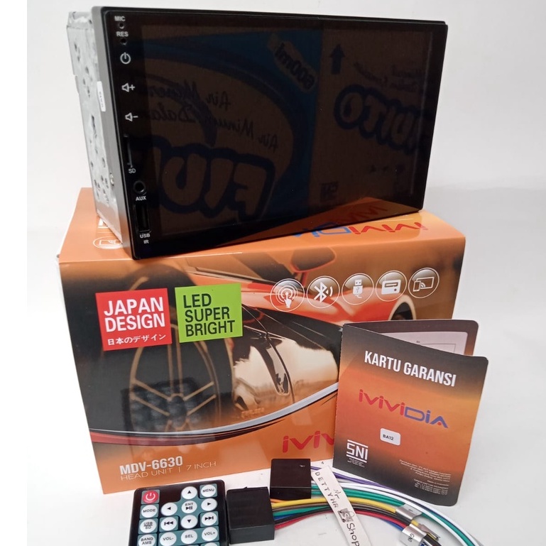 head unit dauble din Deckless Full Glass universal MVIDIA MDV-6630