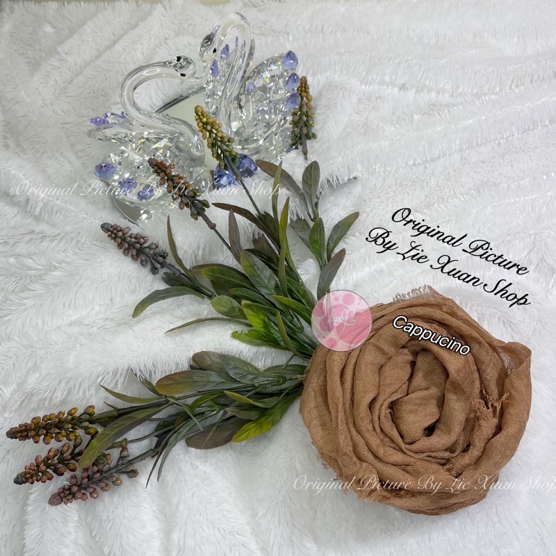 Pasmina Crincel Murah Pasmina Kusut Pasmina Negro-Cappucino