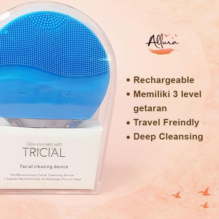 ☇ Alat Pembersih Wajah Elektrik Brush Silicon Facial Cleaner ➯