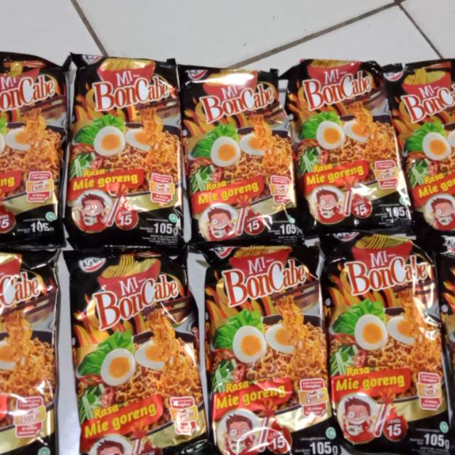 

Mie Boncabe / mie pedass polll, 105gr /halal 100%/ 1 pcs