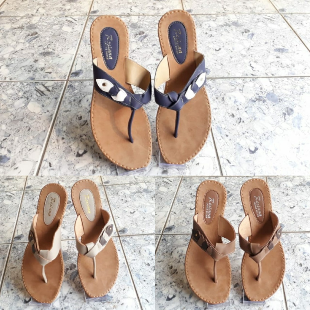 Sandal Kulit Asli Premium Sandal Jepit Wanita KL06