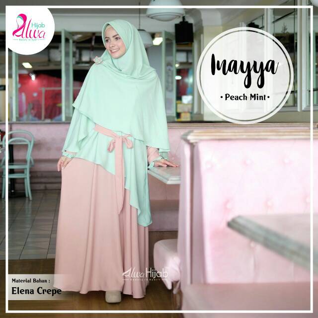Gamis Innaya Set Busui Elena Crepe terlaris by Alwa hijab