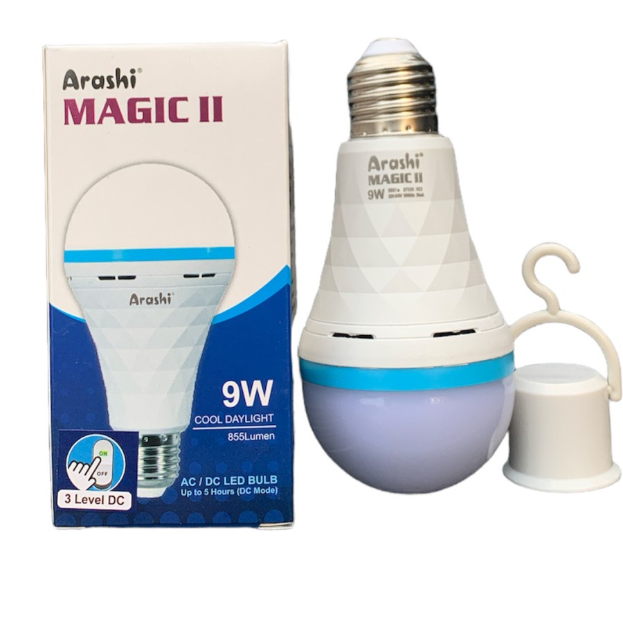 Arashi Magic II New Lampu LED Emergency LED darurat 9 Watt