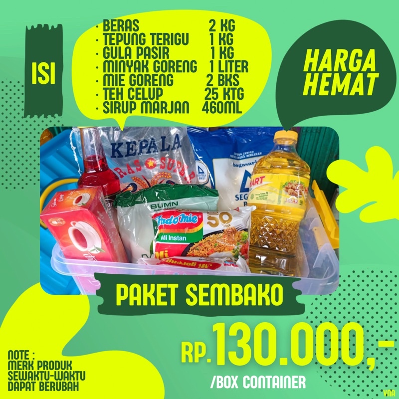 Paket Sembako Box Container