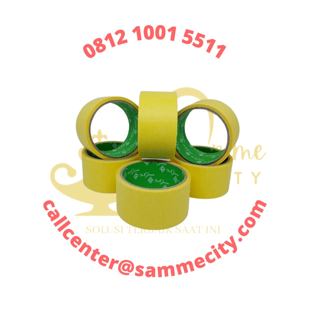 

LAKBAN KERTAS / MASKING TAPE KUNING DAN CREAM 12mm, 24mm, dan 48mm