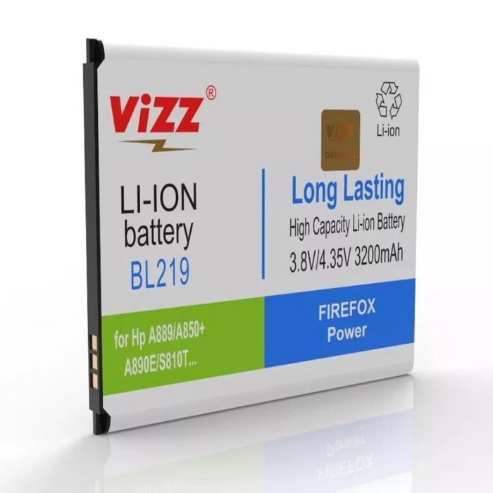 Vizz Double Power Battery Batre Baterai Vizz Lenovo BL219 BL-219 BL 219 A880 A890