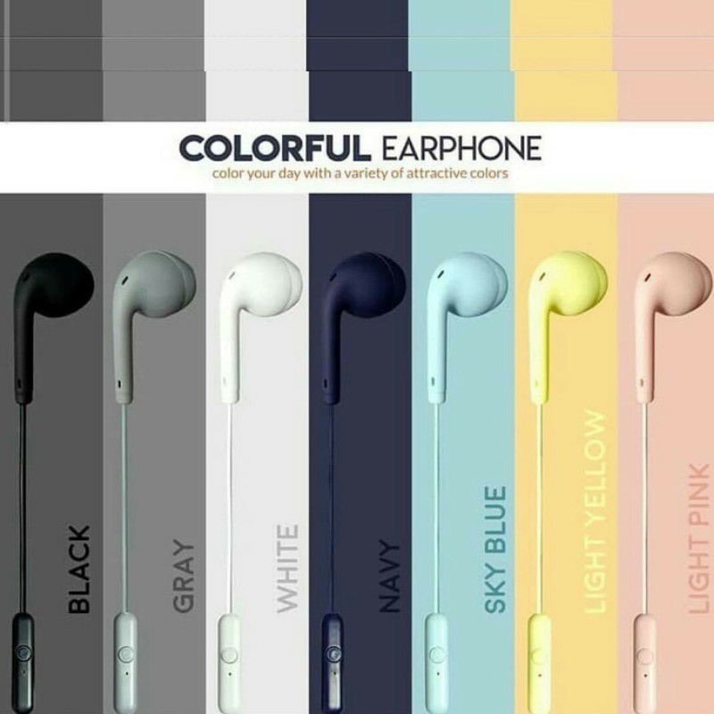 Headset Stereo Doff Macaron Handsfree Extra Bass Earphone Doff headset Hf stereo Dove suara jamin bagus