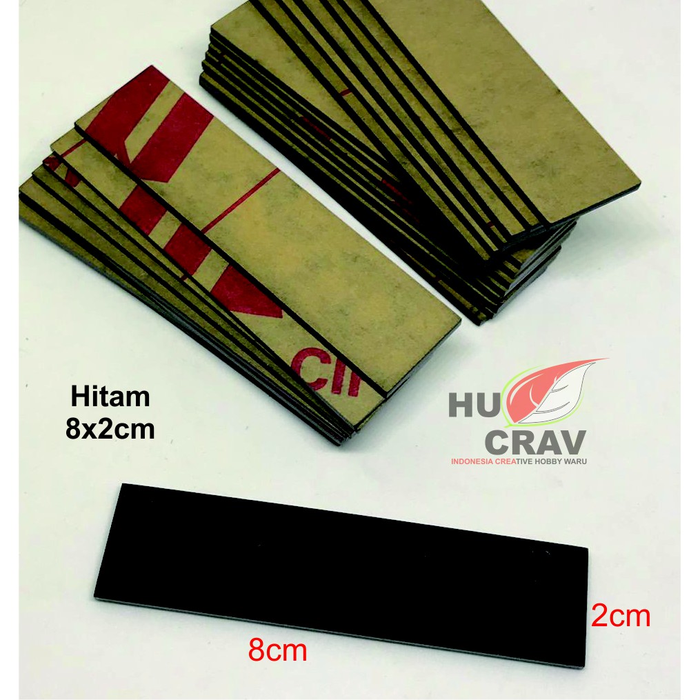 

Bahan Akrilik Papan Nama Dada Acrylic Nametag warna Hitam Pekat