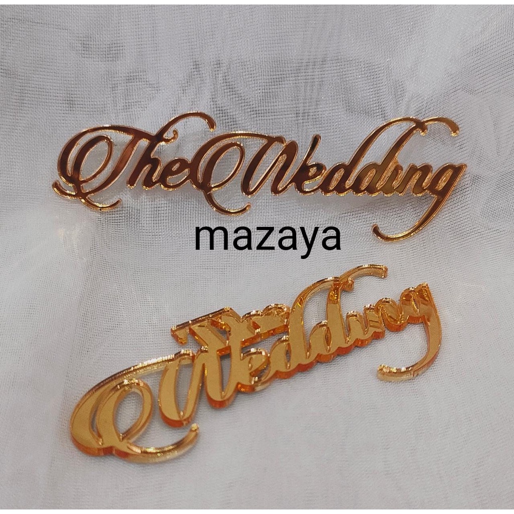 The Wedding Autum akrilik cermin Emas /plywood / Dekorasi / Mahar / Seserahan / Scrapbook