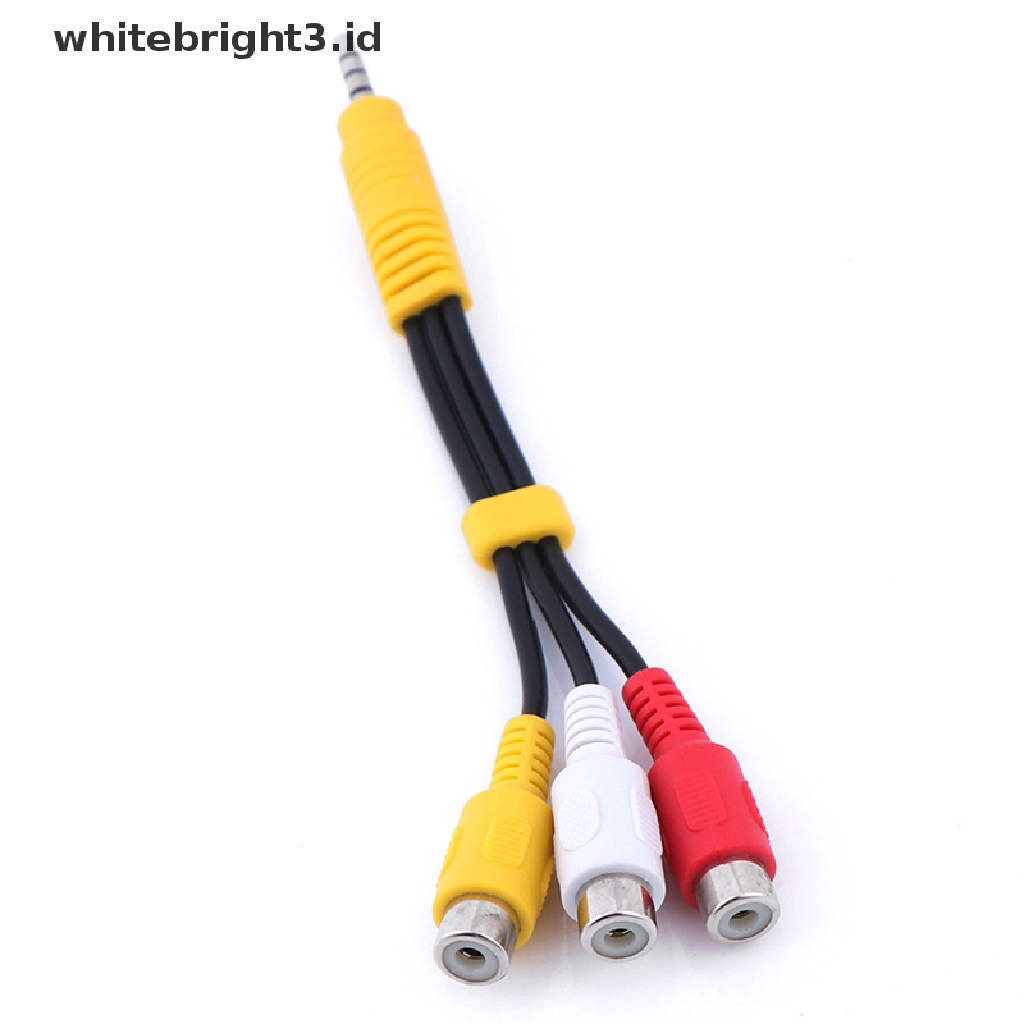 (whitebright3.id) 1pc Kabel adapter audio video AV mini aux 3.5mm male Ke 3 RCA female