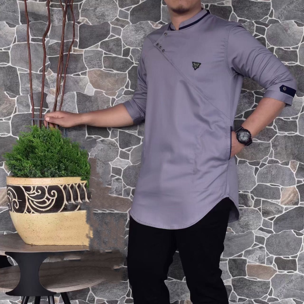 Baju Koko KURTA Pakistan TOYOBO WARNA HIJAU Tangan Pendek 3/4 Super Premium Terbaru Qurta Pria Dewasa Irsyad Elzaura