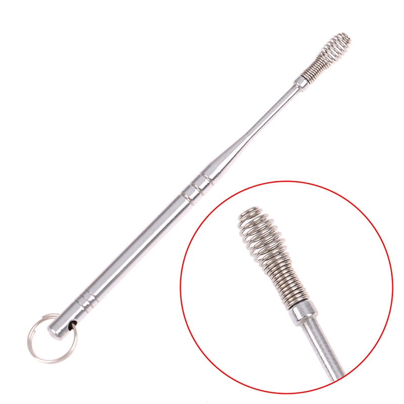 (LUCKID) Korek Kuping Spiral Bahan Stainless Steel