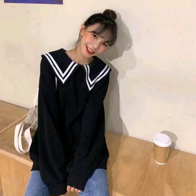 Oke Price.. PULMA TOP CREWNECK KERAH OVERSIZE SWEATER WANITA TERBARU