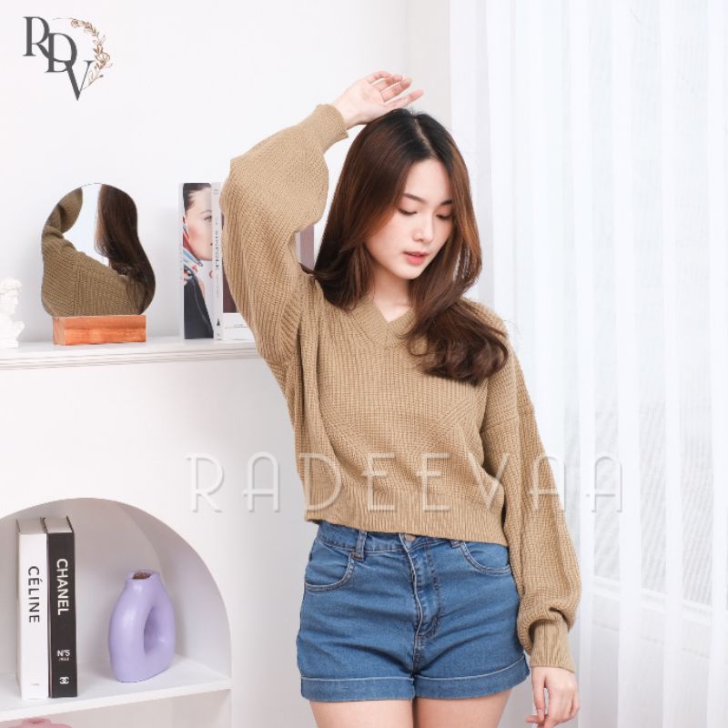 SWEATER RAJUT ATHEA CROP KNIT OVERSIZE