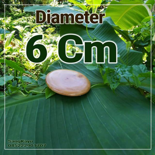 Tatakan kayu 6 Cm Sisi bulat / cembung Wooden Coaster bahan craft deko