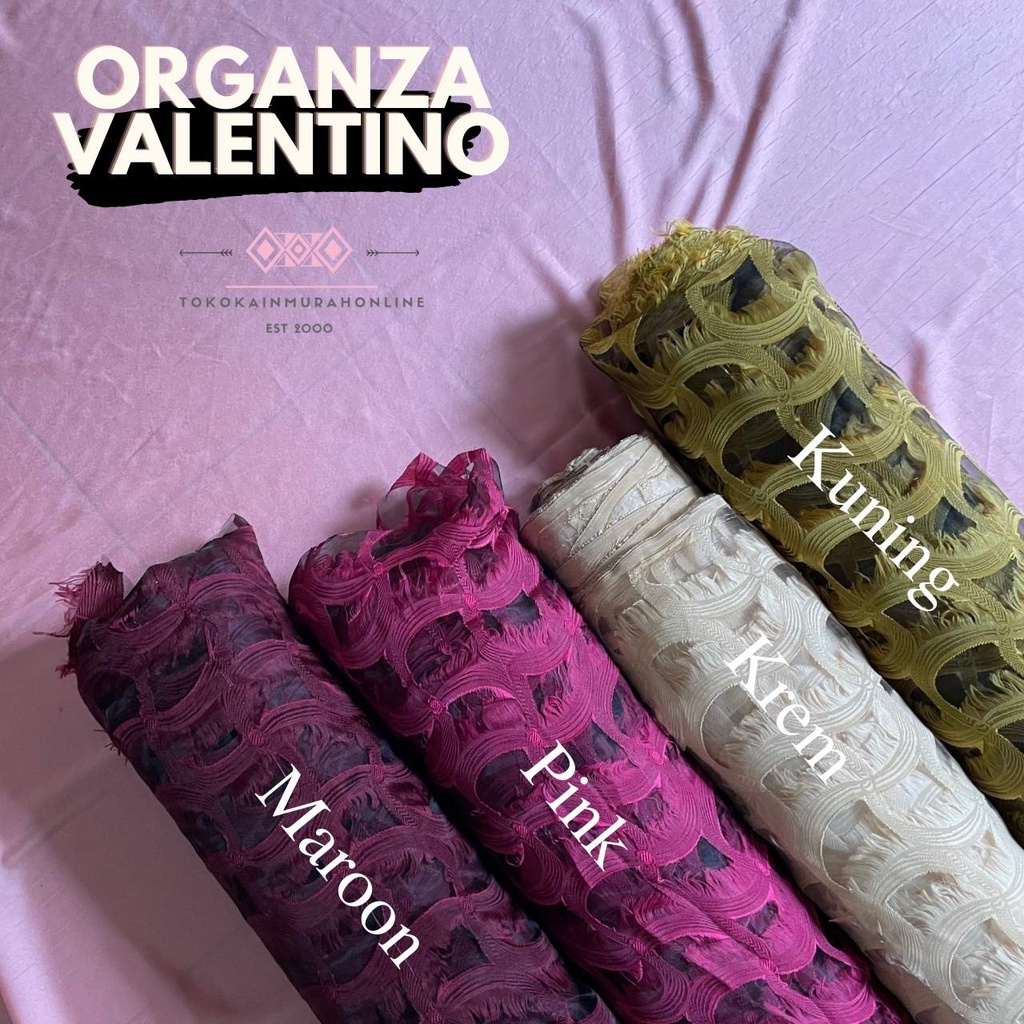 Kain Organza/Organdi Valentino I SANGAT MURAH &amp; KUALITAS TINGGI [Untuk pelengkap dress]