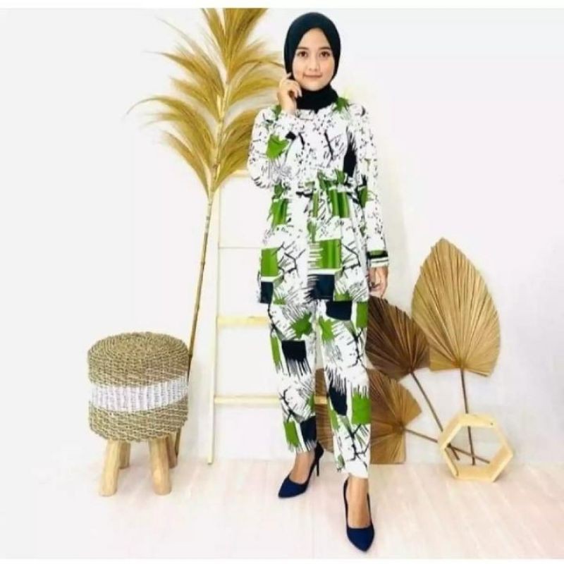 BAJU SETELAN WANITA KEKINIAN MOTIF NAGITA SLAVINA // SETCEL NAGITA MOTIF TERBARU