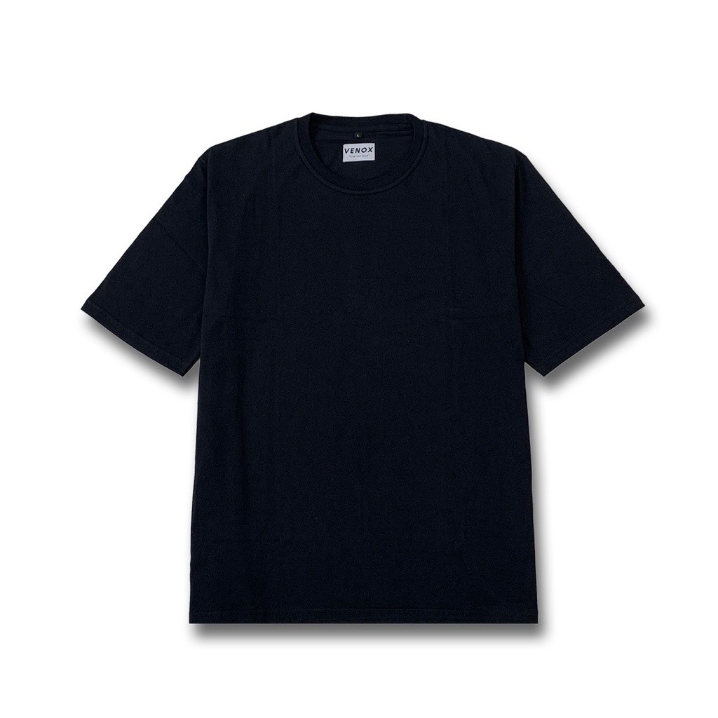 KAOS BAJU OVERSIZED - Kaos Baju Polos Hitam Unisex Oversized T-shirt BLACK