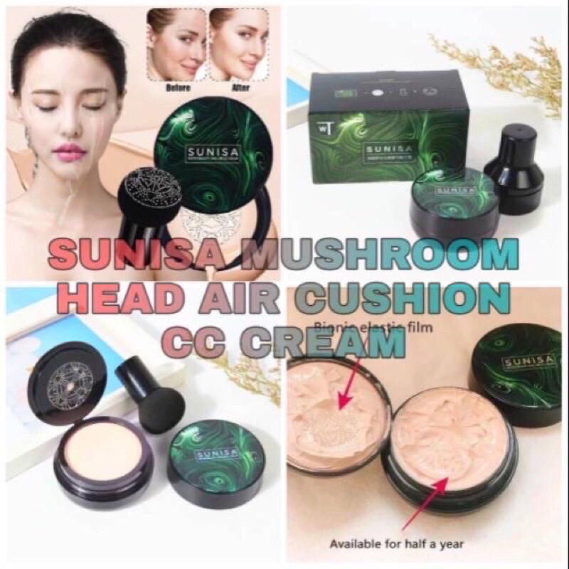 【PROMO ECER】MEDAN COD SUNISA Bpom Mushroom Head Air Cushion BB CC Cream moisturizing Fundation Sunis