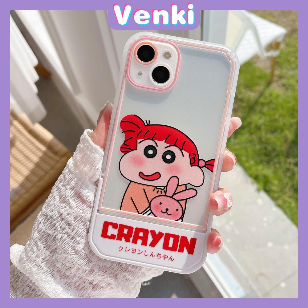 iPhone Case Acrylic Invisible Folding Stand Silicone Soft Case Airbag Shockproof Camera Cover Cartoon Cute Compatible For iPhone 11 Pro Max 13 Pro Max 12 Pro Max 7Plus xr XS Max