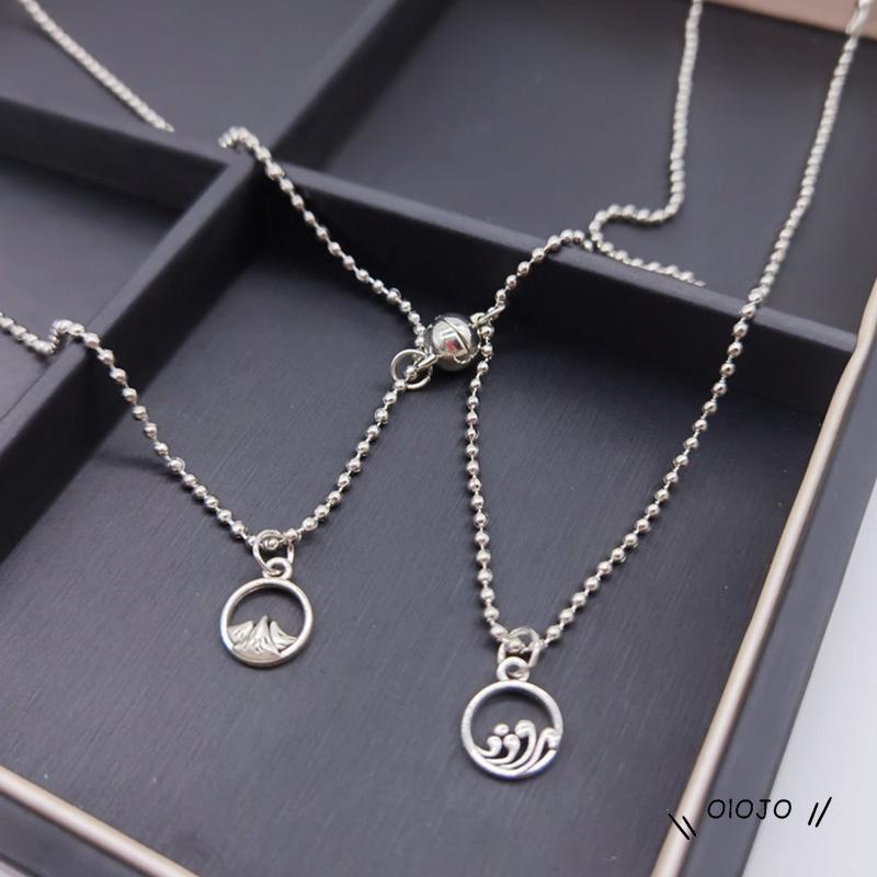 2 Pcs/set Fashion Satu Sama Lain Magnetik Pasangan Kalung Perhiasan Pria Dan Wanita Pasangan Hadiah Hari Valentine - ol