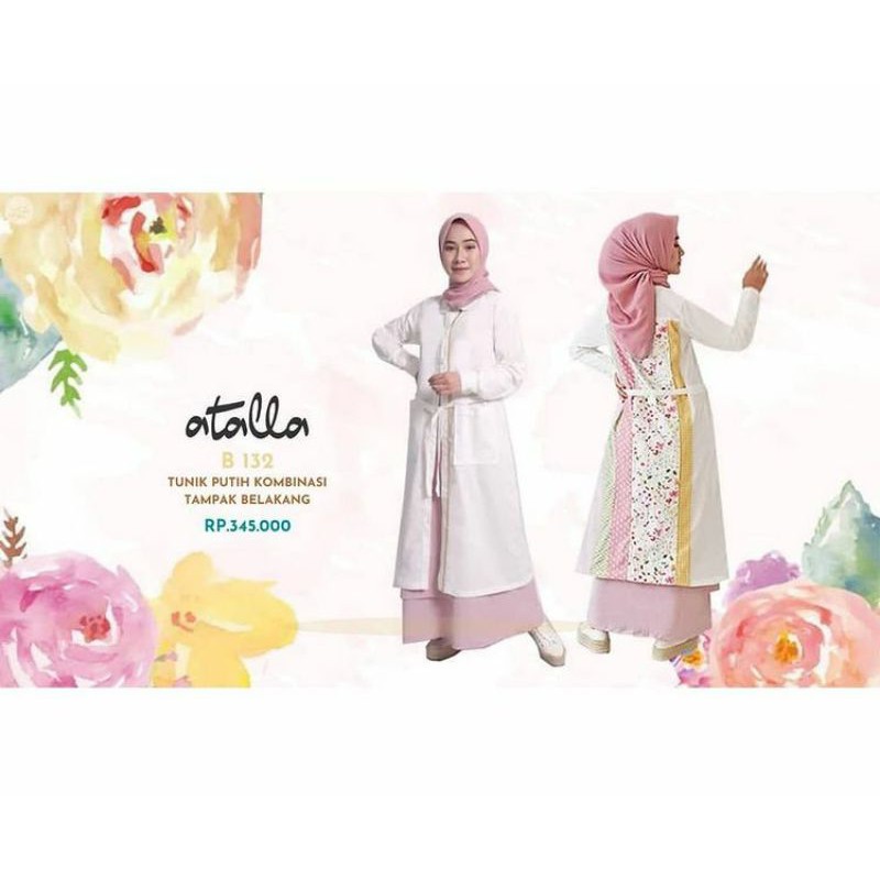 TUNIK PUTIH by ATALLA TUNIK MODERN IBUINDUNG