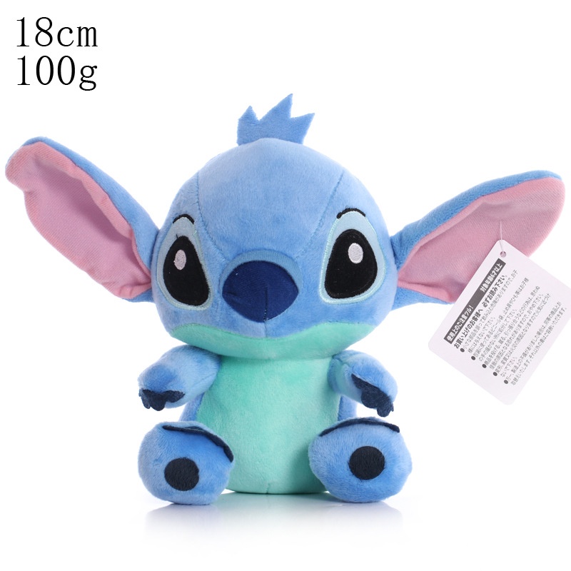 Mainan Boneka Stuffed Plush Kartun Disney Lilo &amp; Stitch 12-18CM Untuk Anak / Dewasa