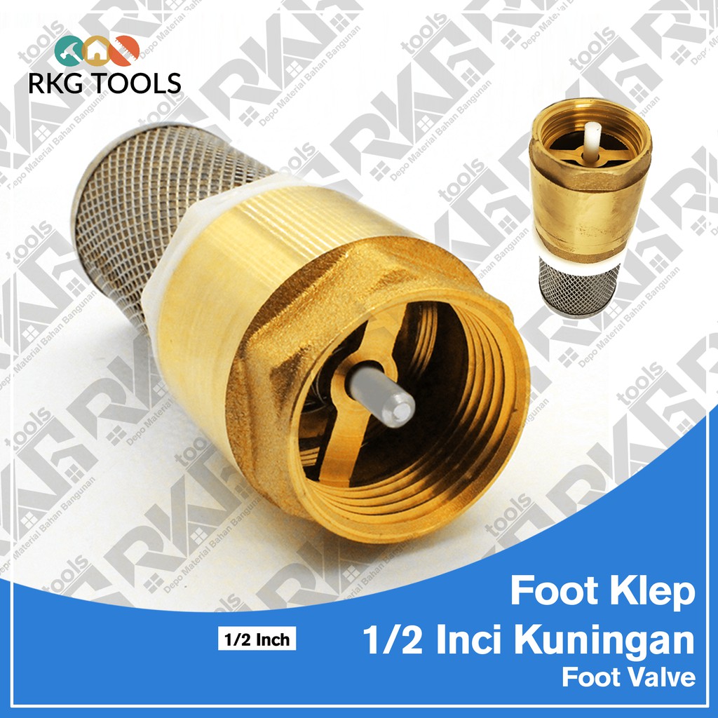 Foot Klep 1/2 Inci Kuningan l Foot Valve l Saringan Tusen Pompa