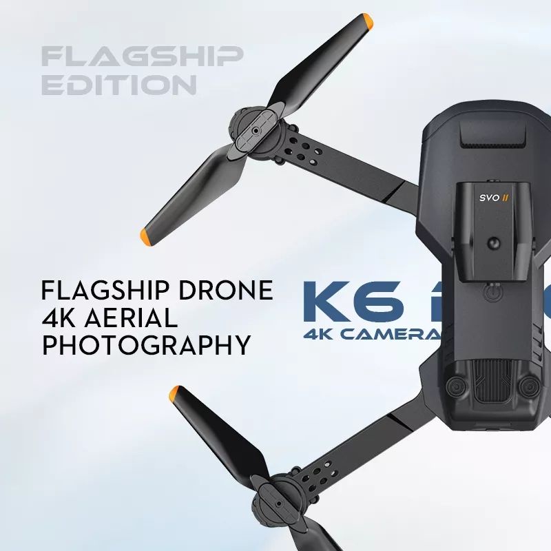 Drone New K6 Wifi FPV Dual Kamera 4K with Sensor Anti - Collision