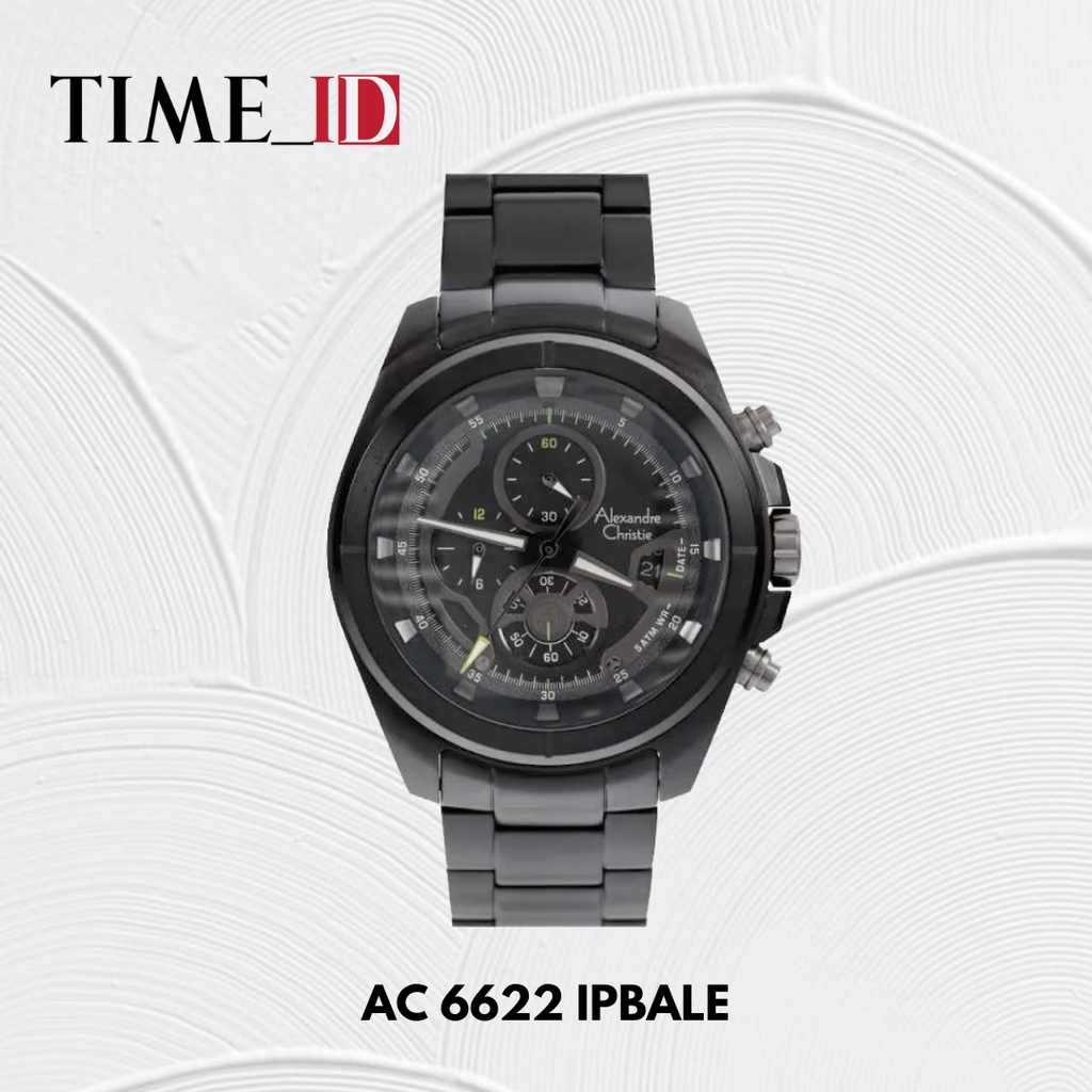 Jam Tangan Alexandre Christie 6622 BLACK Pria