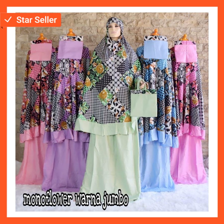 MUKENA BALI RAYON FLOWER MUKENA DEWASA MUKENA STANDART MURAH ECER GROSIR