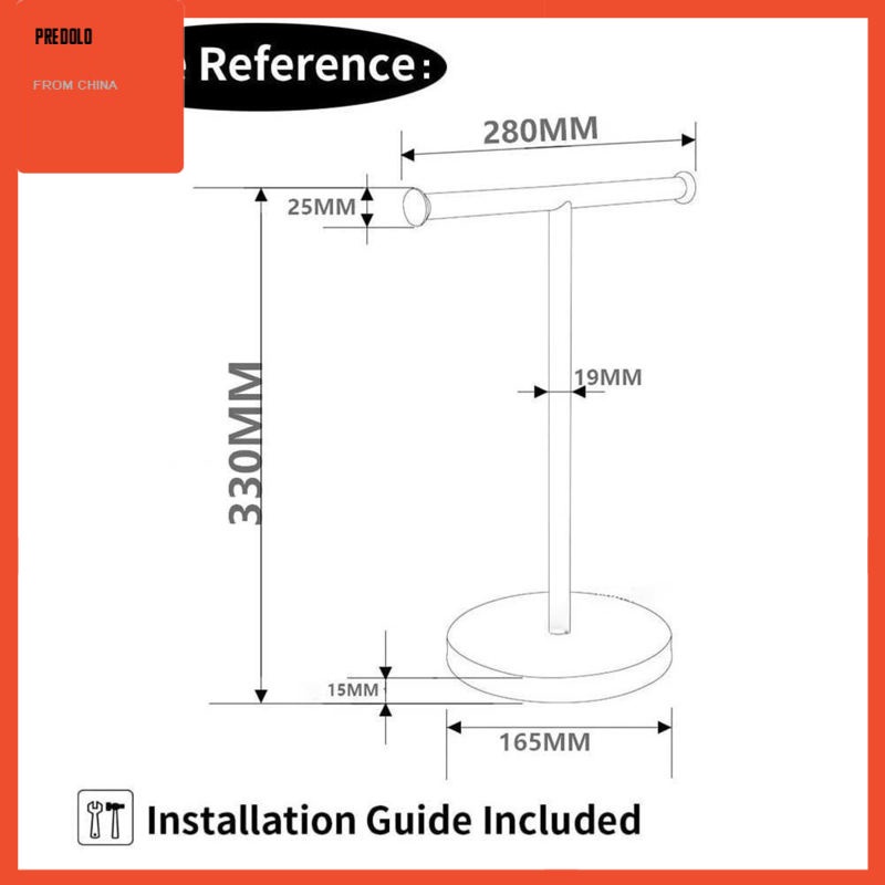 [In Stock] Stainless Steel T Shape Towel Holder Stand Towel Rack for Home Bathroom