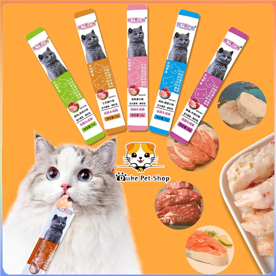 snack cat strip 15g/batang kucing kecil kucing dewasa pengemukan aksesoris hewan peliharaan