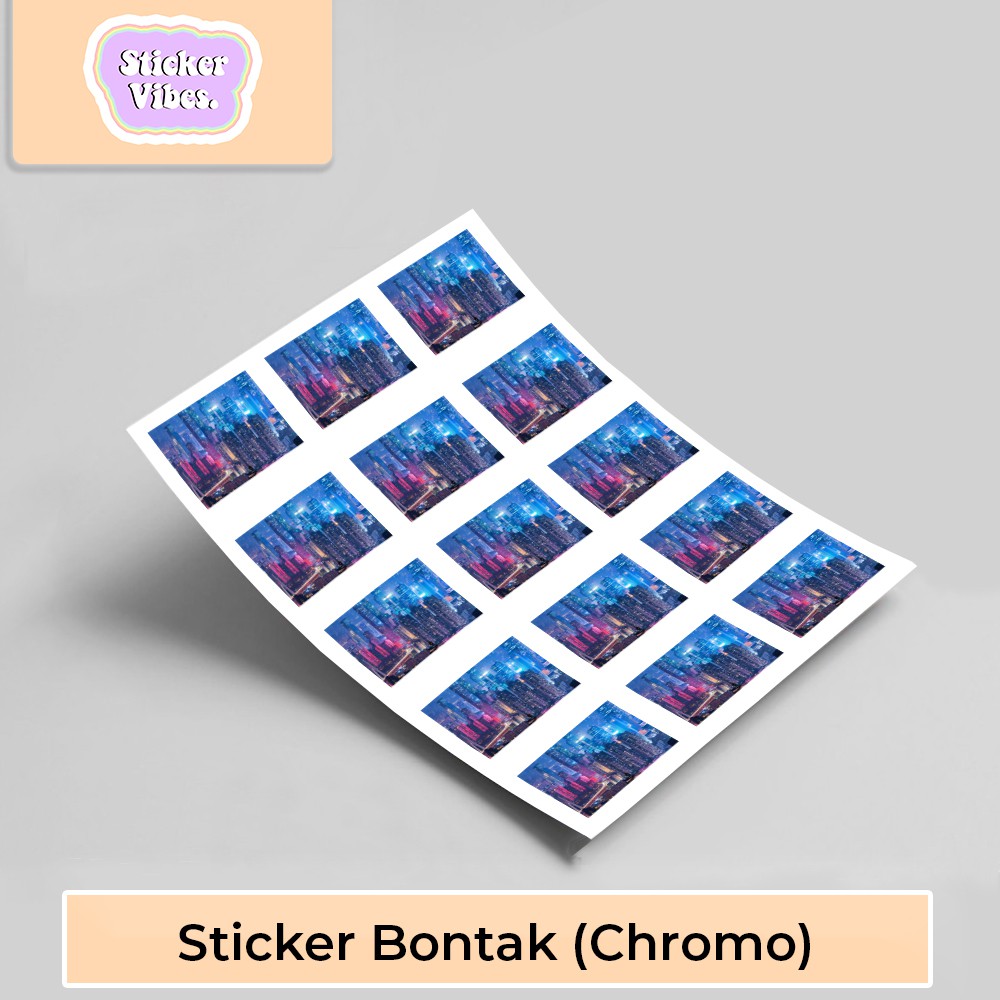 

Stiker A3+ Bontak/Chromo Cutting Kiss Cut / Setengah Putus