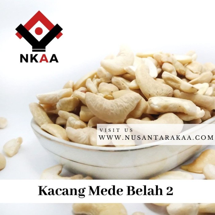 

Kacang mede belah 2. Kuwalitas super. 500 gram