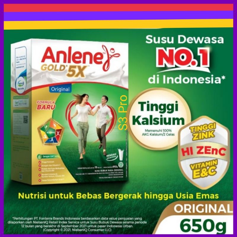Anlene Gold 5X Original 650g Susu Anlene Susu Kalsium
