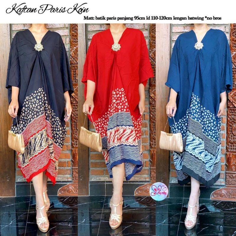 Kaftan Paris Koin / Kaftan Batik / Batik Wanita / Dress Kondangan