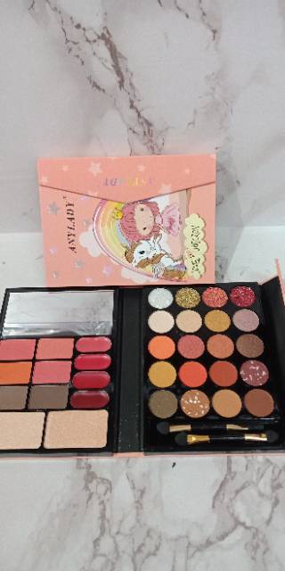 SUPER BIG EYESHADOW + HIGHLIGHTER + BLUSH ONE ANYLADY  PALETTE UNICORN /PEACH /BERRY NO.8601B /8601G