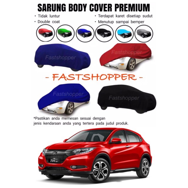 SARUNG COVER BODY WARNA MOBIL HONDA HRV - SBW52