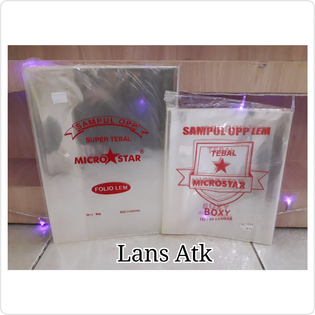 Jual Sampul Plastik Opp Lem Micro Star Folio Dan Boxy Shopee Indonesia