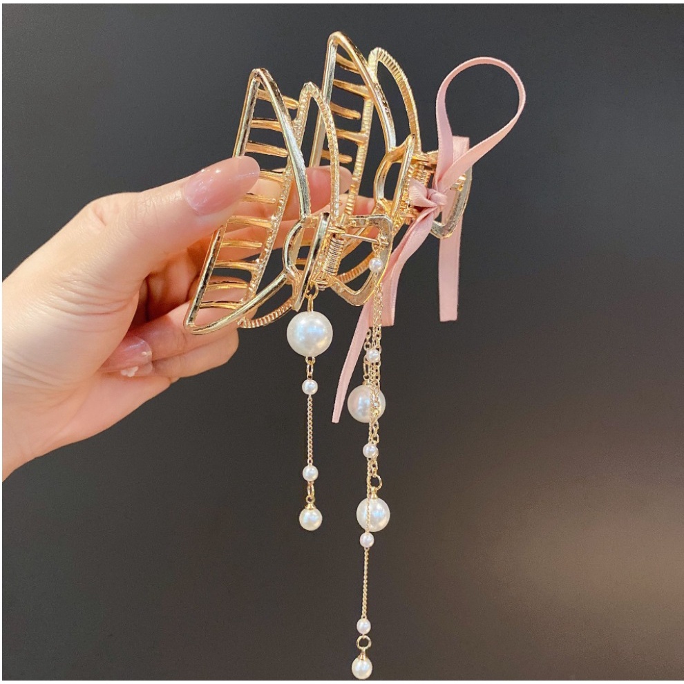 Jepitan Rambut JEDAI TASSEL Kristal Mutiara Berlian Diamond  Korea Fashion Jepitan Klip Aksesoris Cewek Hair Pin Clip Claw Wanita Cewek