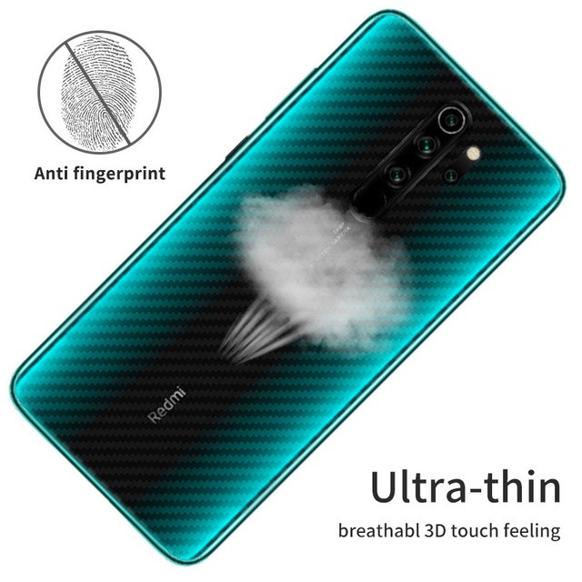 Garskin Carbon 3D Xiaomi Redmi Note 8 Pro Premium Back Screen Protector