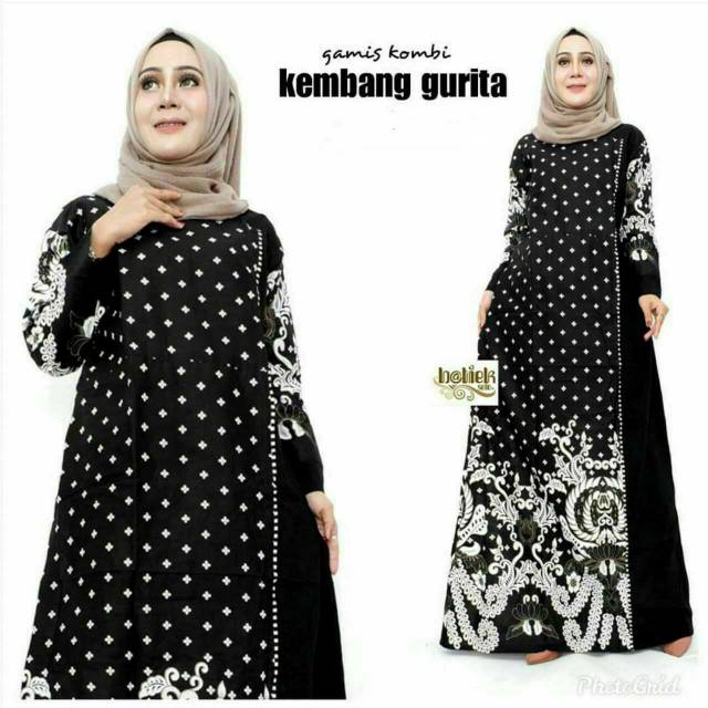 Gamis Batik Kombinasi Kembang Gurita Gamis Batik Modern Batik Solo Fashion Wanita Fashion Muslimah