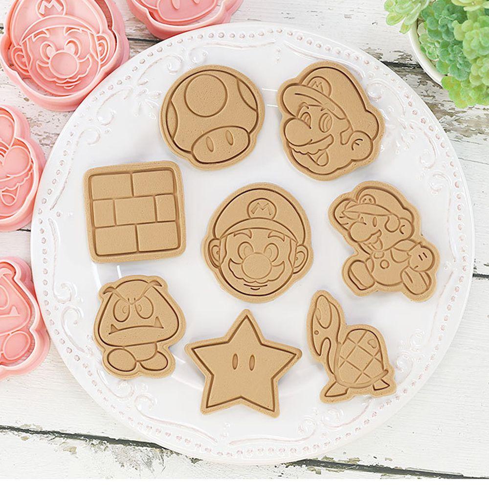 Top 8Pcs Cetakan Kue Kering Mould Lucu Kartun Plastik Dekorasi Anime